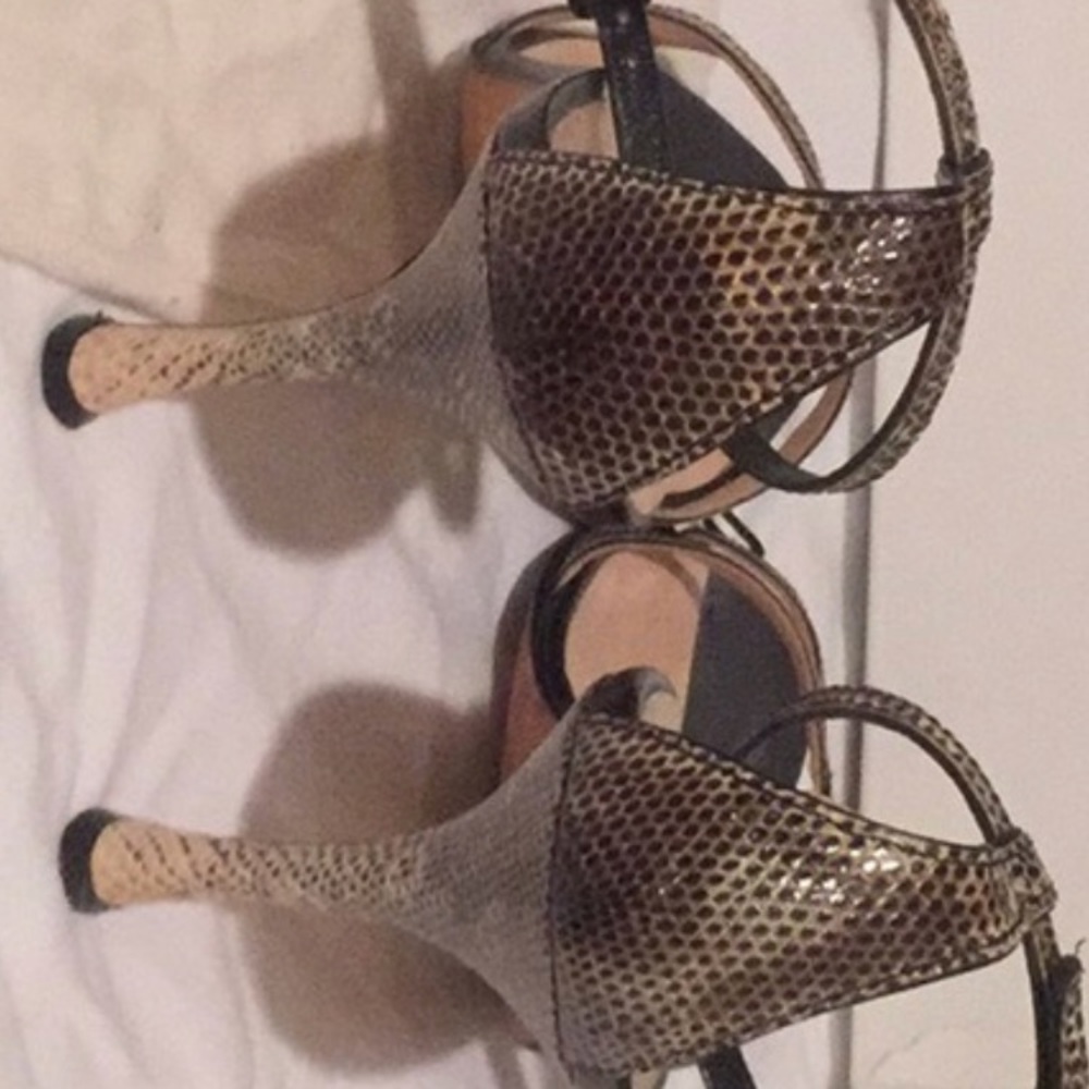 Manolo Blahnik Python Strapped Heels - image 4